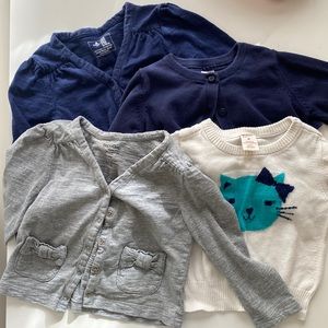Lot of 3T sweaters and cardigans